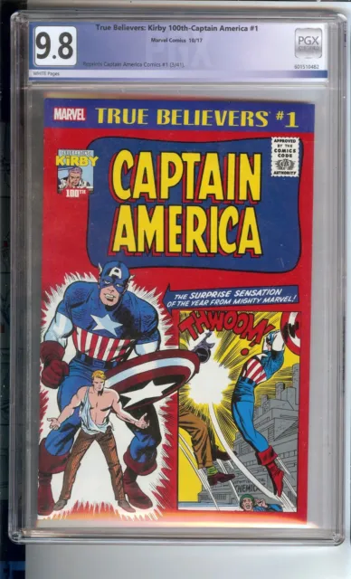 True  Believers: Kirby 100Th- Captain America   #1  Pgx 9.8