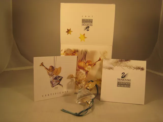 Swarovski Faceted Crystal/Gold-Tone Annual Ed. "Holiday Angel" 1997 MIB