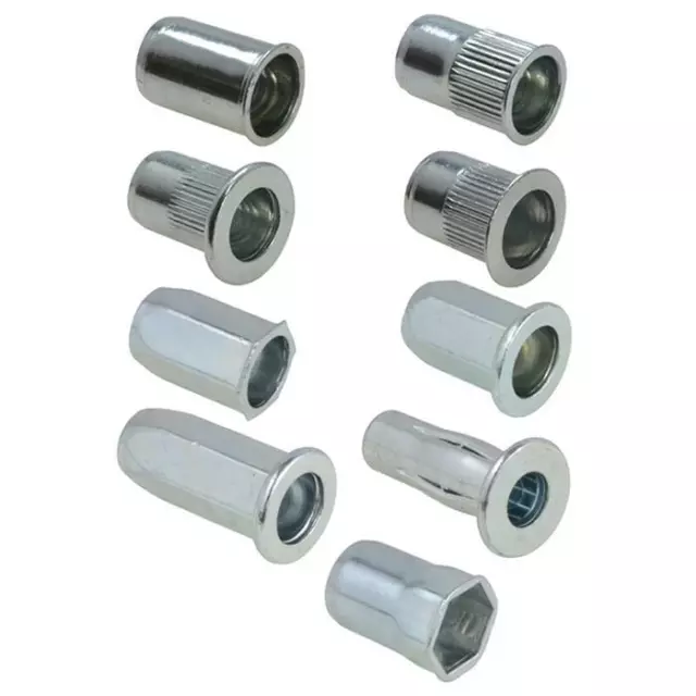 M8 (8mm) x 1.25 pitch Metric Coarse NUTSERTS Rivnut Insert ZINC PLATED