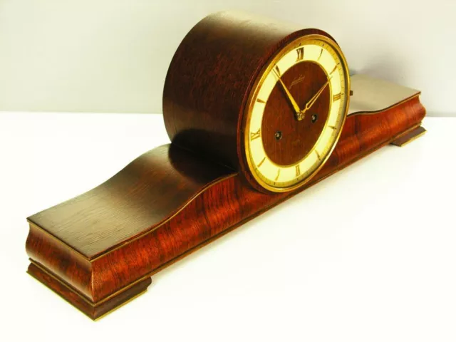 Rare Beautiful Later Art Deco Junghans Chiming Mantel Clock 3