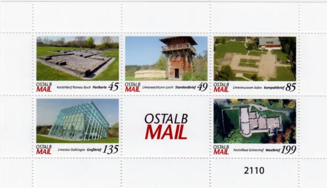 Deutsche Privatpos - Ostalb Mail - Bogen - Limes im Ostalbkreis 2011, postfrisch