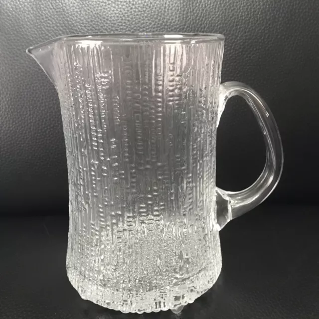 Iittala Ultima Thule Glass Large 50 Oz Pitcher Jug 8" Tapio Wirkkala Excellent