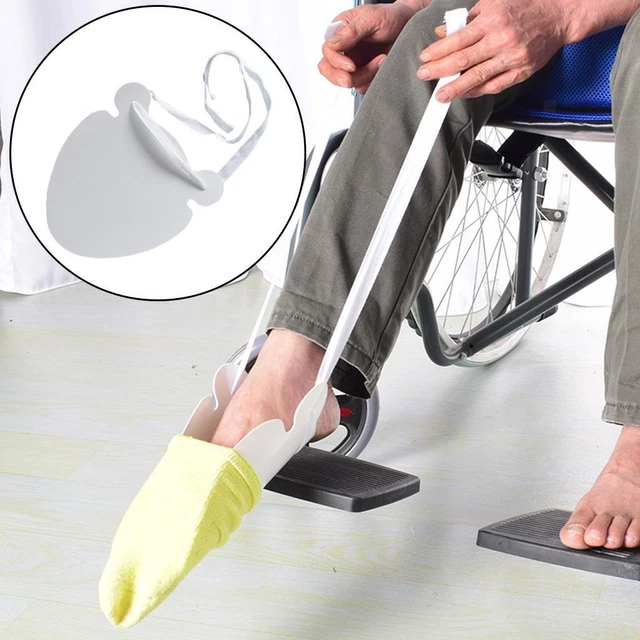 Medias flexibles ayuda para tirar, portátil, fácil de poner y quitar