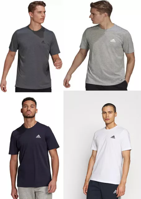 Adidas Men Crew neck Short Sleeve Cotton Jersey Basic Logo T shirt Top Tee S-2XL