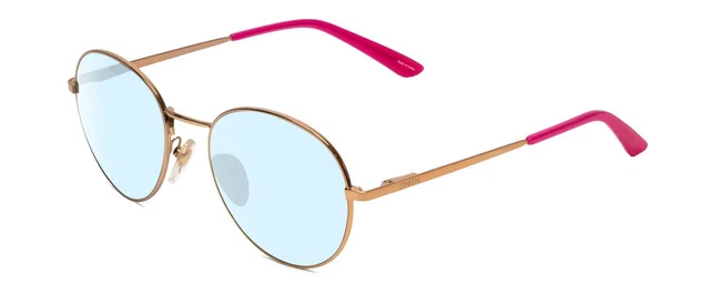 Smith Optics Vorbereitung Unisex Rund Designer Blau Hell Brille Im Rotgold 53 MM