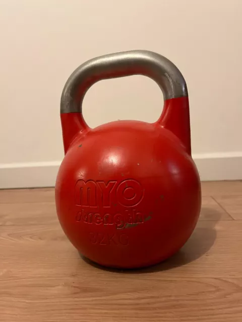 32kg  Competition Kettlebell, brushed steel, myo strength, single