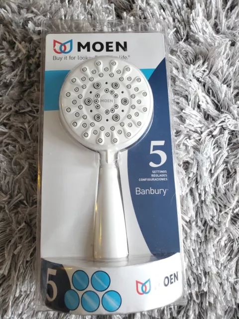 Moen Shower 23015 multifunción ducha de mano Banbury con manguera 5 ajustes