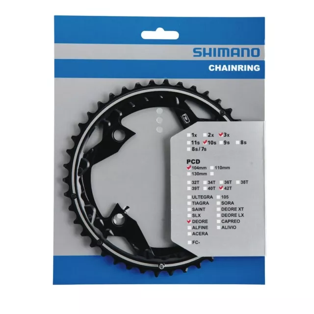 Shimano Kettenblatt FC-M610 48Z 4-Arm 10-fach für Kettenschutz Lochkreis 104mm