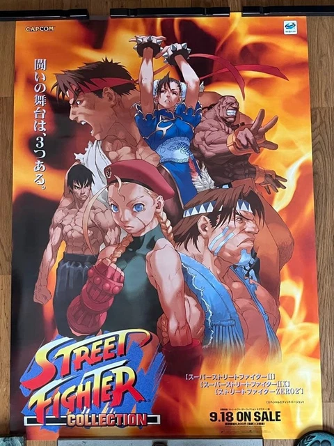 STREET FIGHTER COLLECTION B2 Poster 1997 Sega Saturn Capcom Raro
