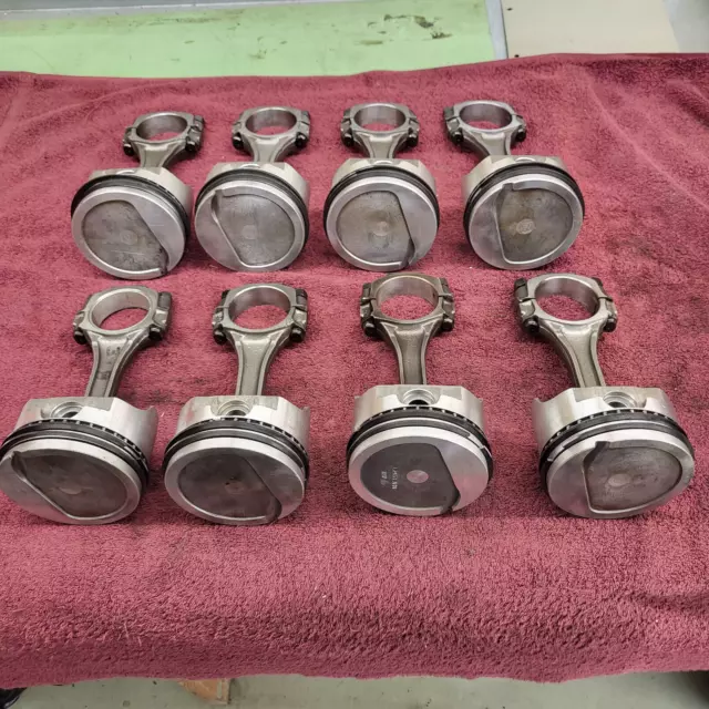 454 GM TRW PISTONS w RINGS & RODS .30 BORE TRW L2253F D CUP FOR SUPERCHARGER