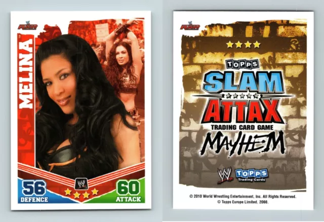 Melina - WWE Slam Attax Mayhem 2010 Topps TCG Card