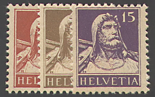 Schweiz Nr. 118-120 postfrisch ** Tell 1914