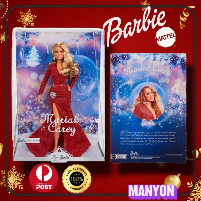 2023 Barbie Signature Mariah Carey Holiday Doll Christmas W/ Original Shipper