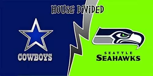 Dallas Cowboys vs Houston Texans House Divided Hearts United Flag 3x5 NFL