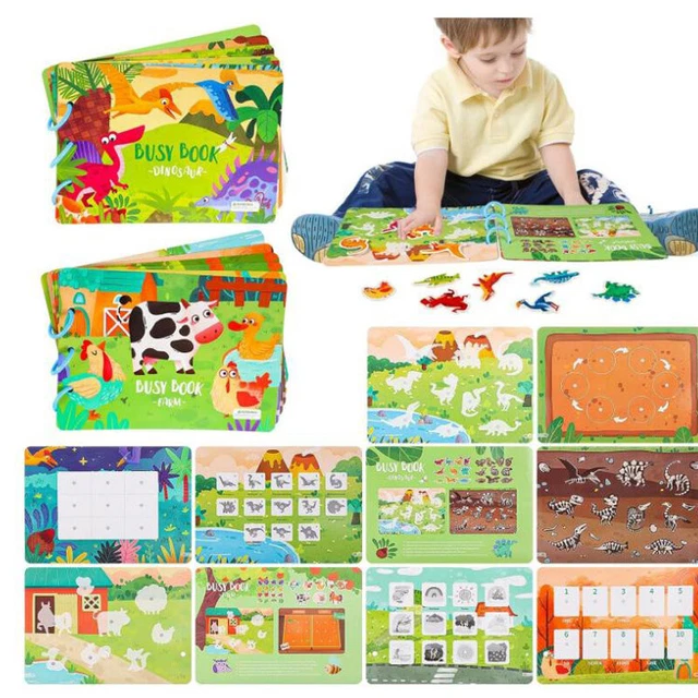 Busy Book for Kids, Preschool Montessori Toys for Toddlers Sensory Educational