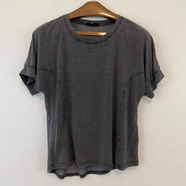 Jane + Delancey Grey Short Sleeve Top T-Shirt Tencel Womens Small