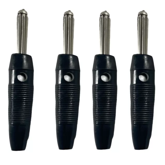 4x Laborstecker Bananenstecker Büschelstecker schraubbar 4mm mit Abzweiger