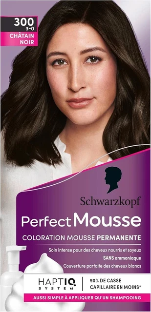 Coloration Mousse Schwarzkopf Perfect Mousse 210 Noir Glacé - Sans Ammoniaque, Neuve