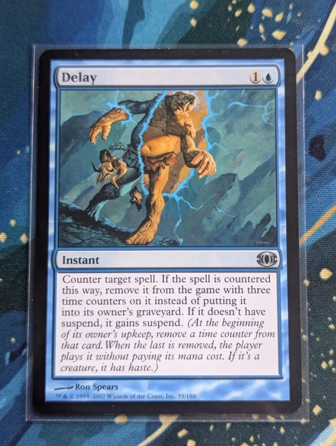 french delay mtg card 2021 MTG FRENCH TIME SPIRAL REMASTERED #061 DELAY PSA 9 (RETARD)