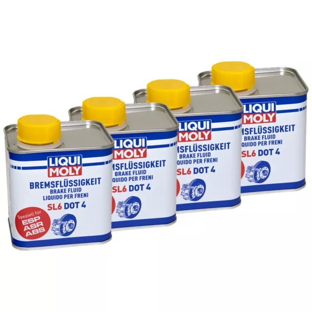 Liqui Moly SL6 DOT4 Frein Liquide 4x 500 ML pour Cagiva Derbi Ducati Gas