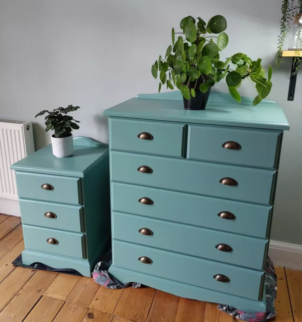 Upcycled Chest Of Drawers & Bedside Chest of Drawers