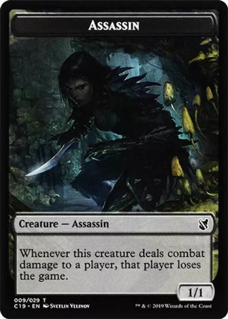 Assassin (Morph) MTG Commander 2019 Token NM x4 Playset - Magic Card