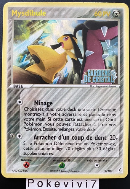 Pokemon Card MYSDIBULE 9/100 Holo REVERSE Block EX Crystal Keepers FR