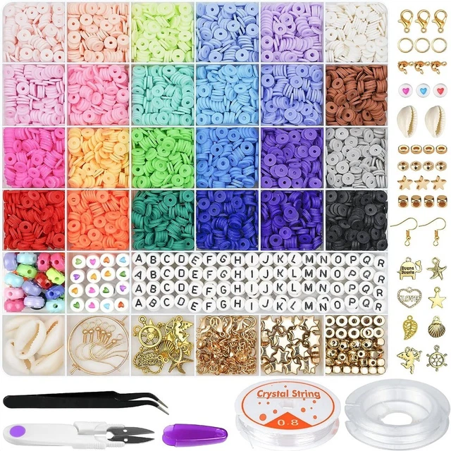 6mm Armband-Making-Kit 24 Farben Perlen für die Schmuck herstellung  Halskette