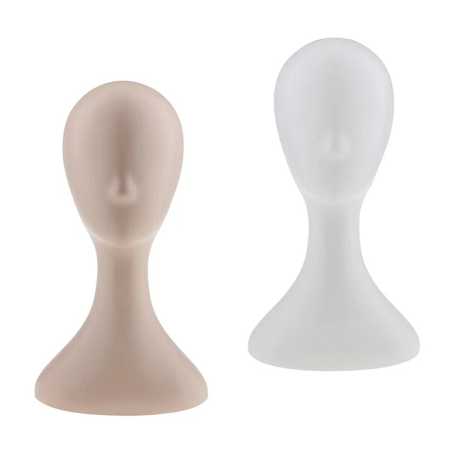 2X Femme Mannequin Mannequin Tête Perruque Lunettes Présentoir Modèle Stands