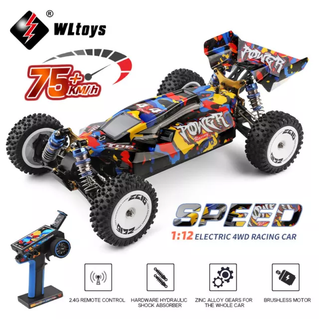 WLtoys XKS 124007 1:12 2,4G 4WD RC Auto 75km/h Sport Rennwagen Drift Car P3Q5