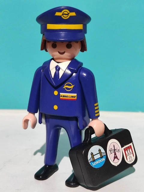 PLAYMOBIL FIGURA PILOTO Comandante De Vuelo Avion Aeropuerto 3185