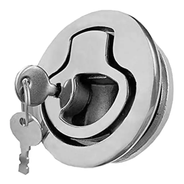 Boat Yacht Stainless Steel 2 inch Hatch Lift Handle Flush Mount Cabinet Latch