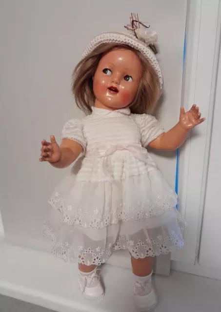 Poupée  Nadine  Raynal Ancienne  1954 🤩​48 cm Robe tulle brodé fleurs, 🤩​👌​