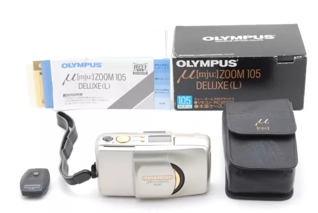 [ MINT w/box ] Olympus μ [mju:] ZOOM 105 DELUXE 35mm Point & Shoot Camera JAPAN