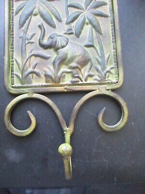 Elephant Motif Wall Hook For Any Number Of Items...hanger On Top/Back