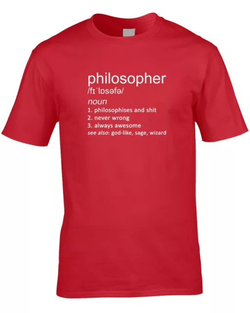 Philosophe Blague Définition T-Shirt Cadeau Philosophy Objet Drôle Étude Emploi