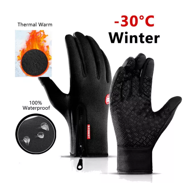 Winter Gloves Waterproof Thermal Touch Screen Thermal Windproof Warm Gloves AU