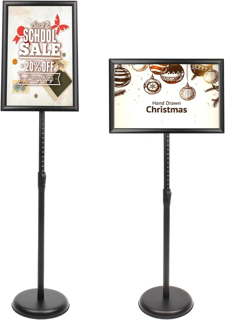 Sign Stand, Sign Holder Floor Stand with Heavy Duty Pedestal,Adjustable Pedestal