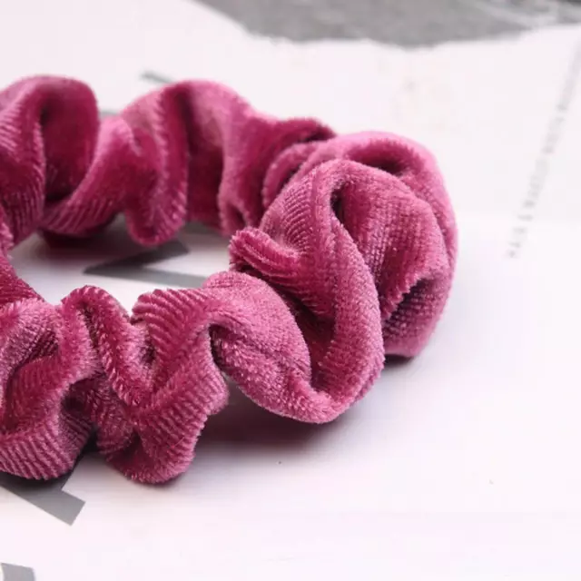 UP 20pcs Velvet Scrunchies Ponytail Women Hair bands Elastic Scrunchy Multicolor 3