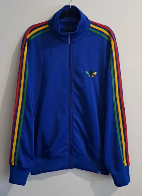 Rare Adidas Firebird Rasta Adicolor Limited Jacket L Vintage Bob Marley Grün
