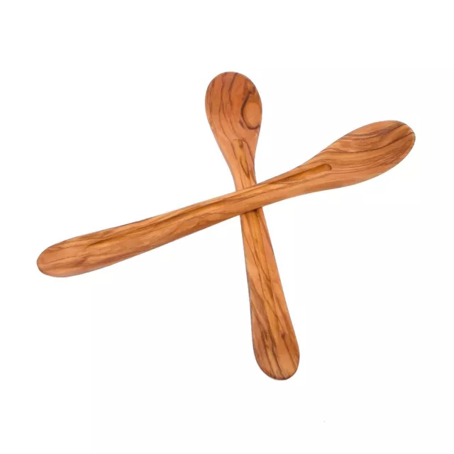 Cucharas para remover/degustar de madera de olivo (juego de dos) - AKwood -...