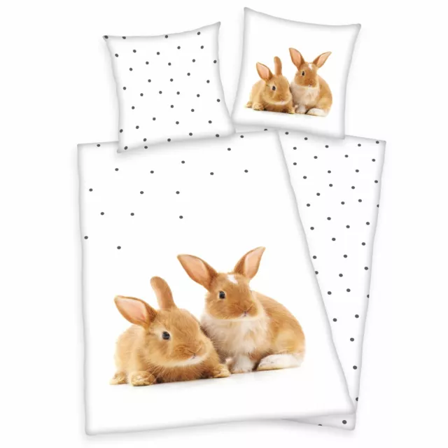 Herding Linge de Lit Avec Lapin 135 x 200cm 100% Coton