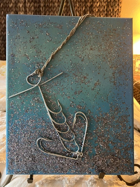 Painting Nautical Anchor Fishing Hooks
