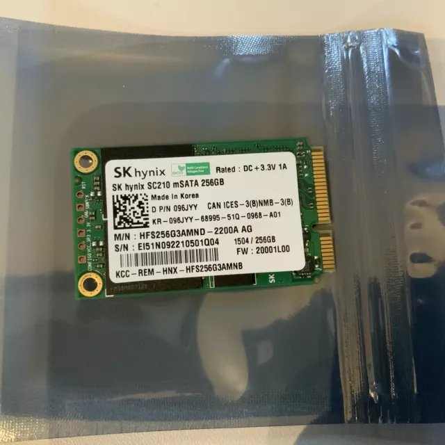 SK Hynix HFS256G3AMND - P/N: 096JYY  - 256GB 6Gb/S MSATA Solid State SSD