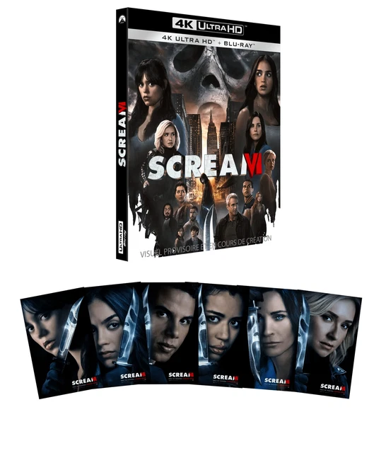 SCREAM VI ÉDITION Limitée Speciale -4K Ultra HD + Blu-Ray + 6 Cartes ...