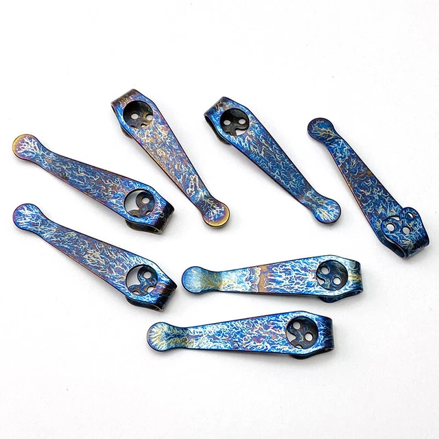 Durable Titanium Pocket Back Clip For Spyderco C81 Paramilitary 2 Folding Knife