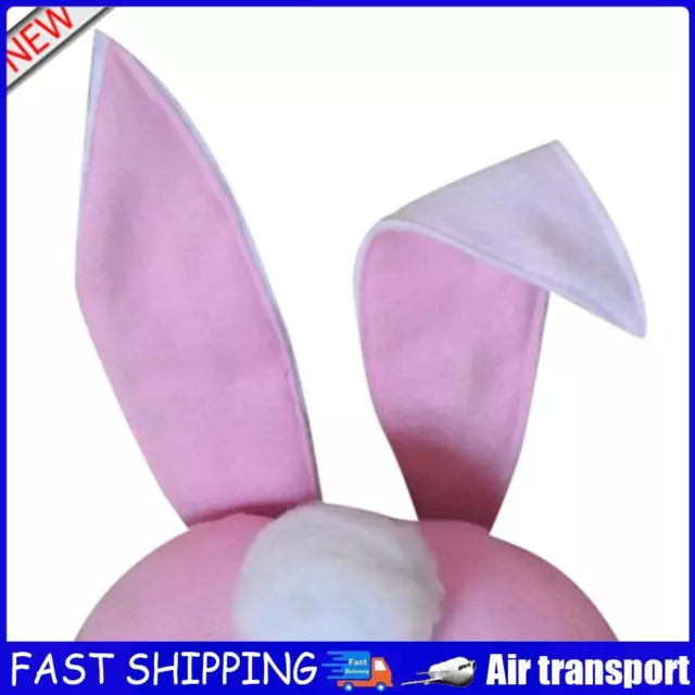 Cute Rabbit Wreath Attachment DIY Bunny Butt with Ears for Easter Decor (Pink) A