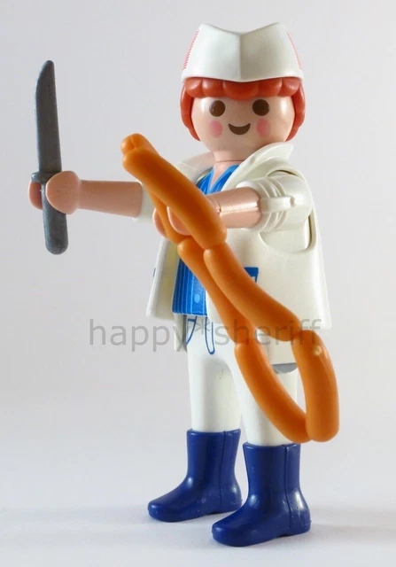 Playmobil Boucher avec Couteau et Saucisses Série Mystère 13 9332 NEUF