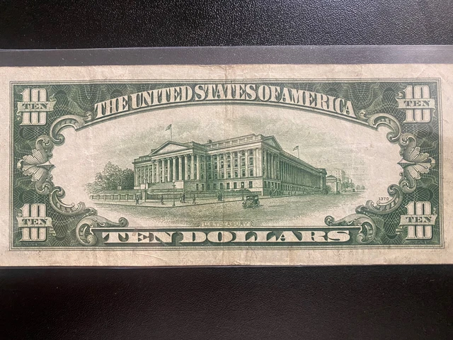 1934 - $10 Ten Dollars Silver Certificate Blue Seal Note 3