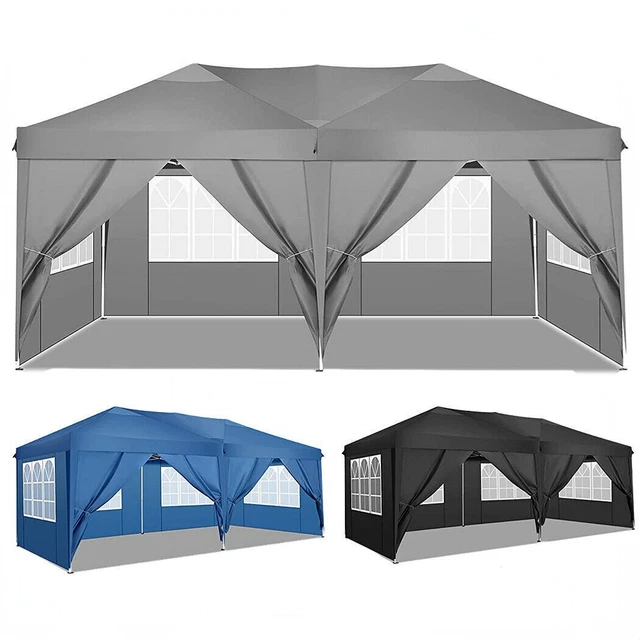 Pavillon 3x3/3x6m Wasserdicht Faltpavillon Pop Up Partyzelt Gartenzelt UV Schutz